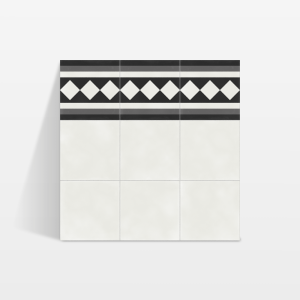 Vienna White Border Natural 60x60
