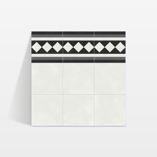 Vienna White Border Natural 60x60