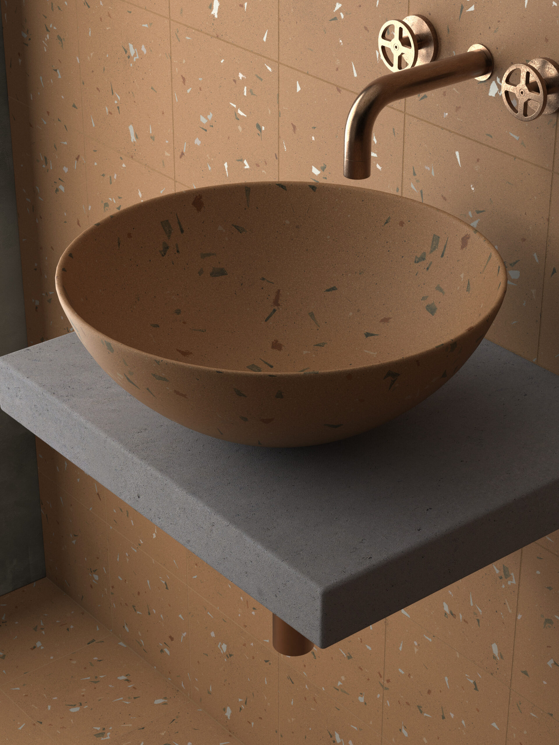 Fragmenta Terracota 20x20 4 | amb fragmenta 20x20 lavabo terracota 2000x scaled 1 Fragmenta Terracota 20x20 - Image 4
