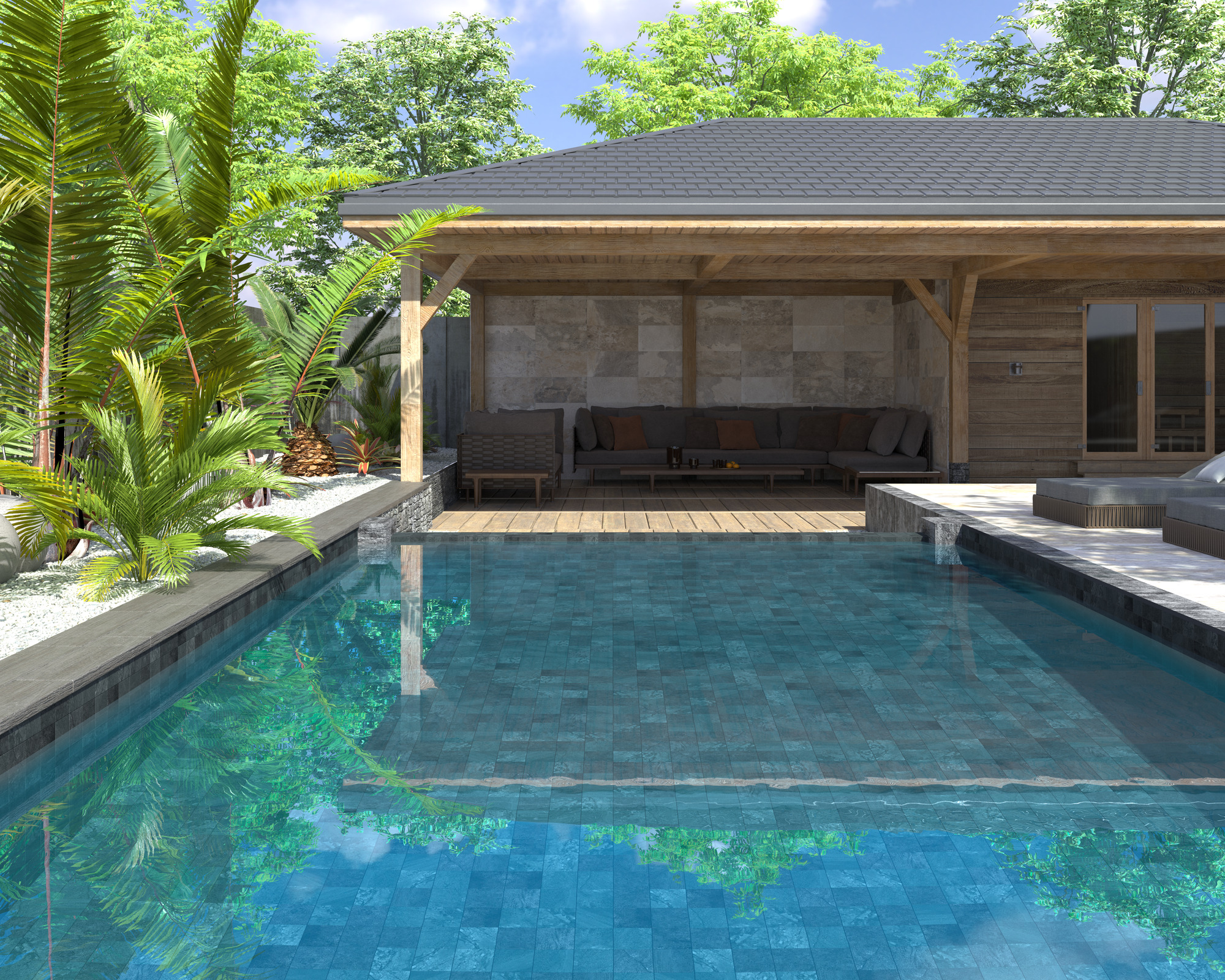 Bali Negro Anti-Slip 14,7x14,7 2 | amb piscina bali negro ardesia chiaro Bali Negro Anti-Slip 14,7x14,7 - Image 2