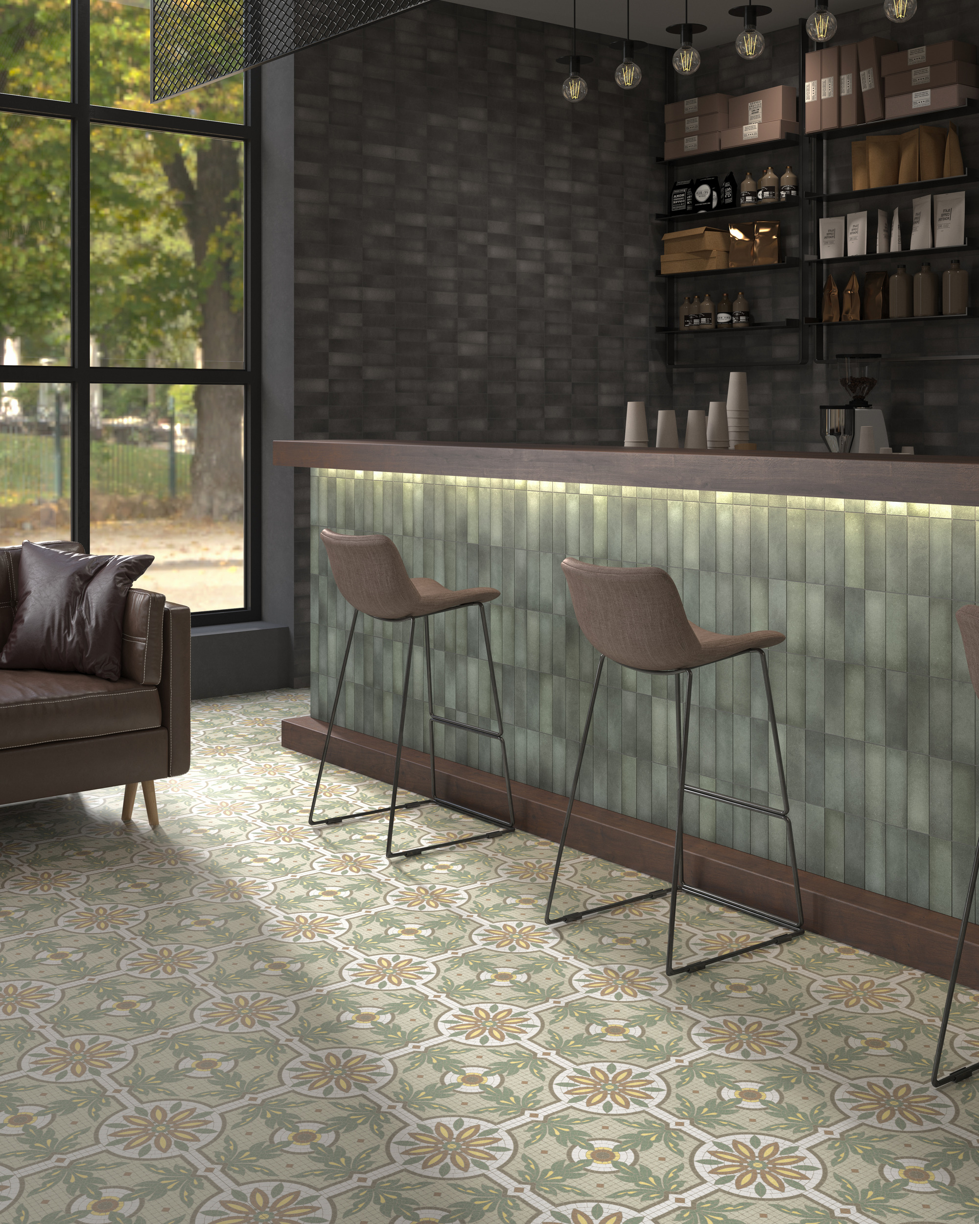 Renania Verde 6,5x20 Muestra 3 | amb renania verde 65x20 utrecht 20x20 Renania Verde 6,5x20 Muestra - Imagen 3
