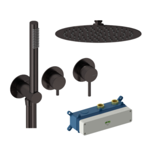 Loop Silicona Kit Monomando Mural Horizontal Ducha, Rociador y Teleducha - Metal gun